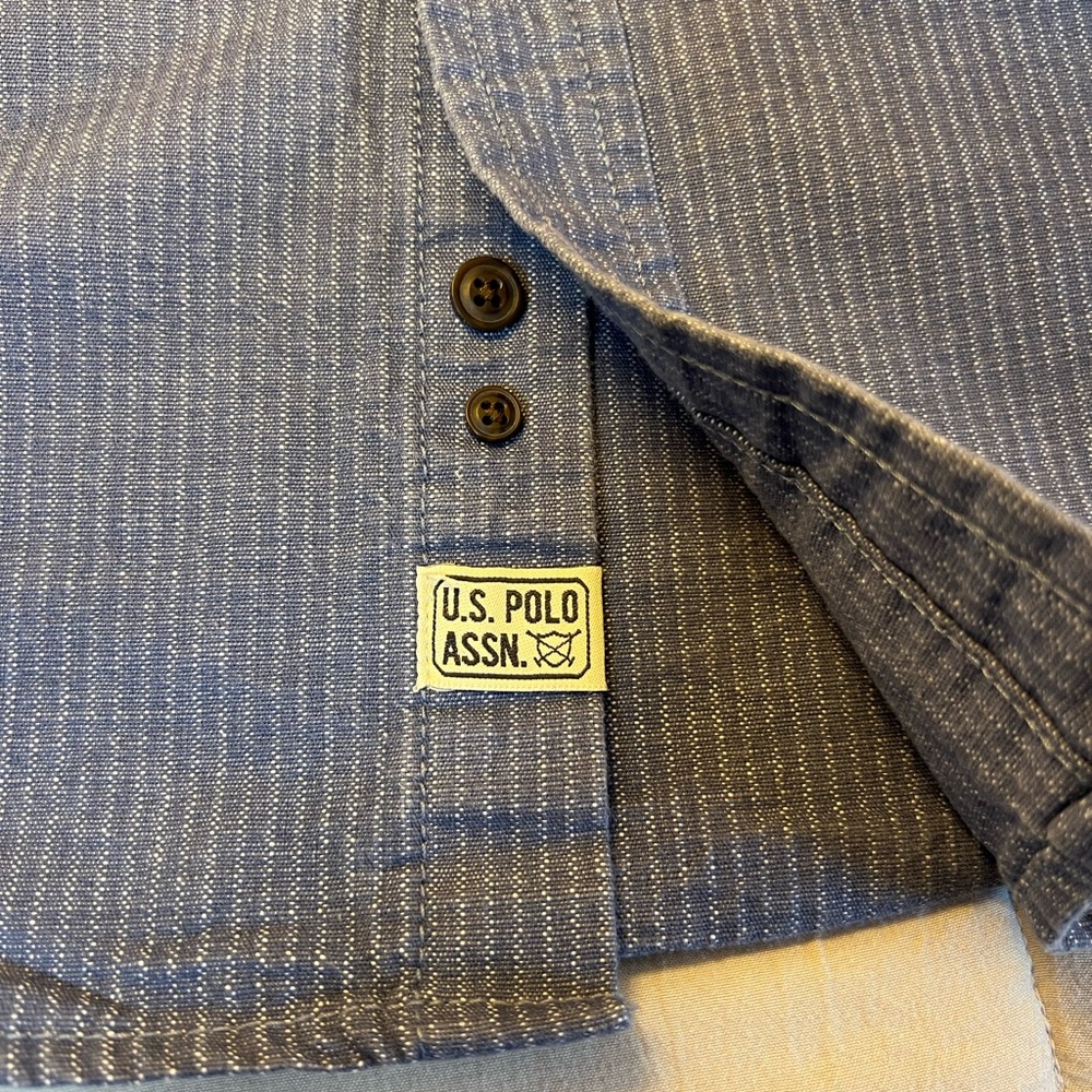 U.S. Polo Assn. Blue Casual Button Down Shirt - Picture 7 of 8
